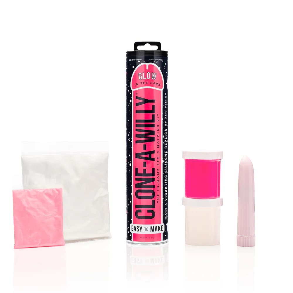 Clone-A-Willy DIY Vibrating Dildo Kit Glow-in-the-Dark Hot Pink thumbnail