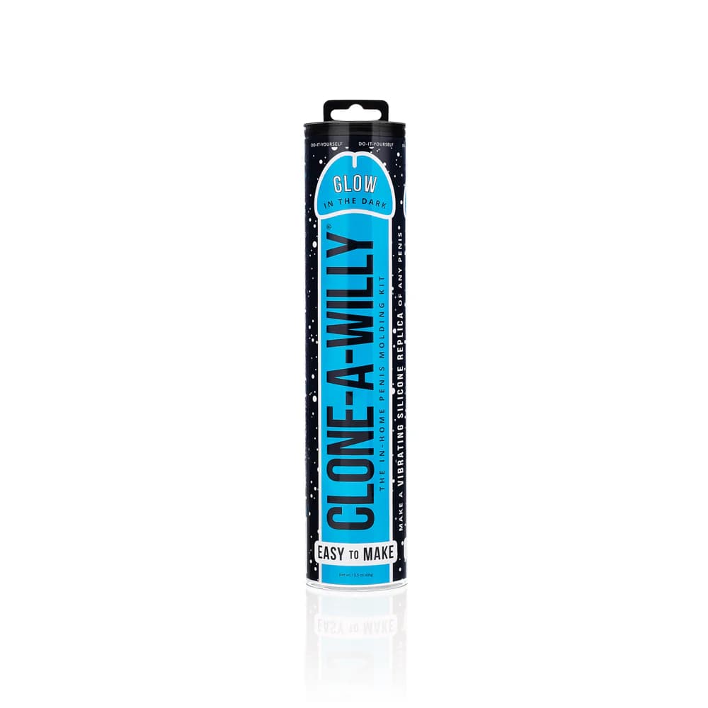 Clone-A-Willy DIY Vibrating Dildo Kit Glow-in-the-Dark Blue thumbnail
