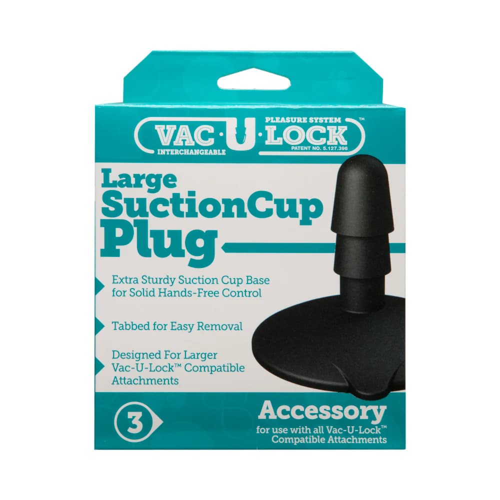 Vac-U-Lock - Large Black Suction Cup Plug Black thumbnail