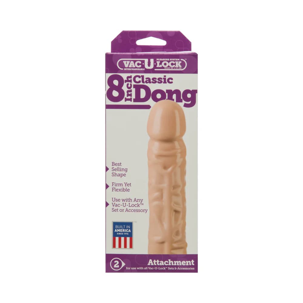 Vac-U-Lock - 8 Inch Classic Dong White thumbnail