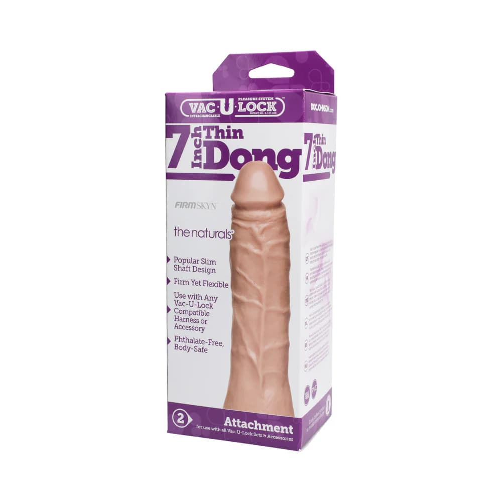 Vac-U-Lock - 7 Inch Thin Dong - The Naturals White thumbnail