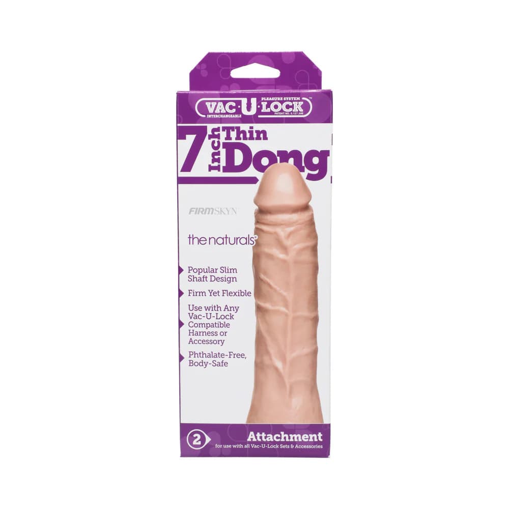 Vac-U-Lock - 7 Inch Thin Dong - The Naturals White thumbnail