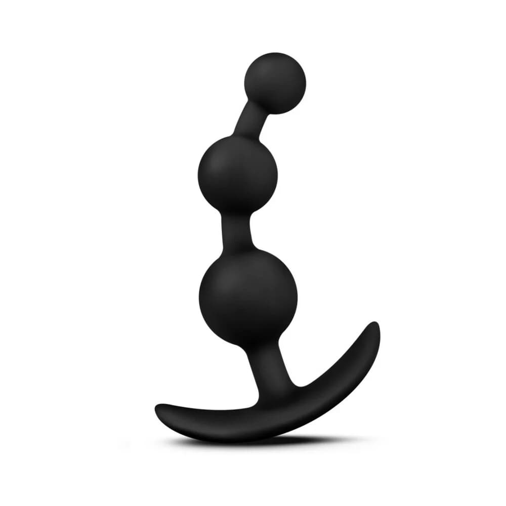 Luxe Be Me 3 Silicone Anal Beads Plug Black thumbnail