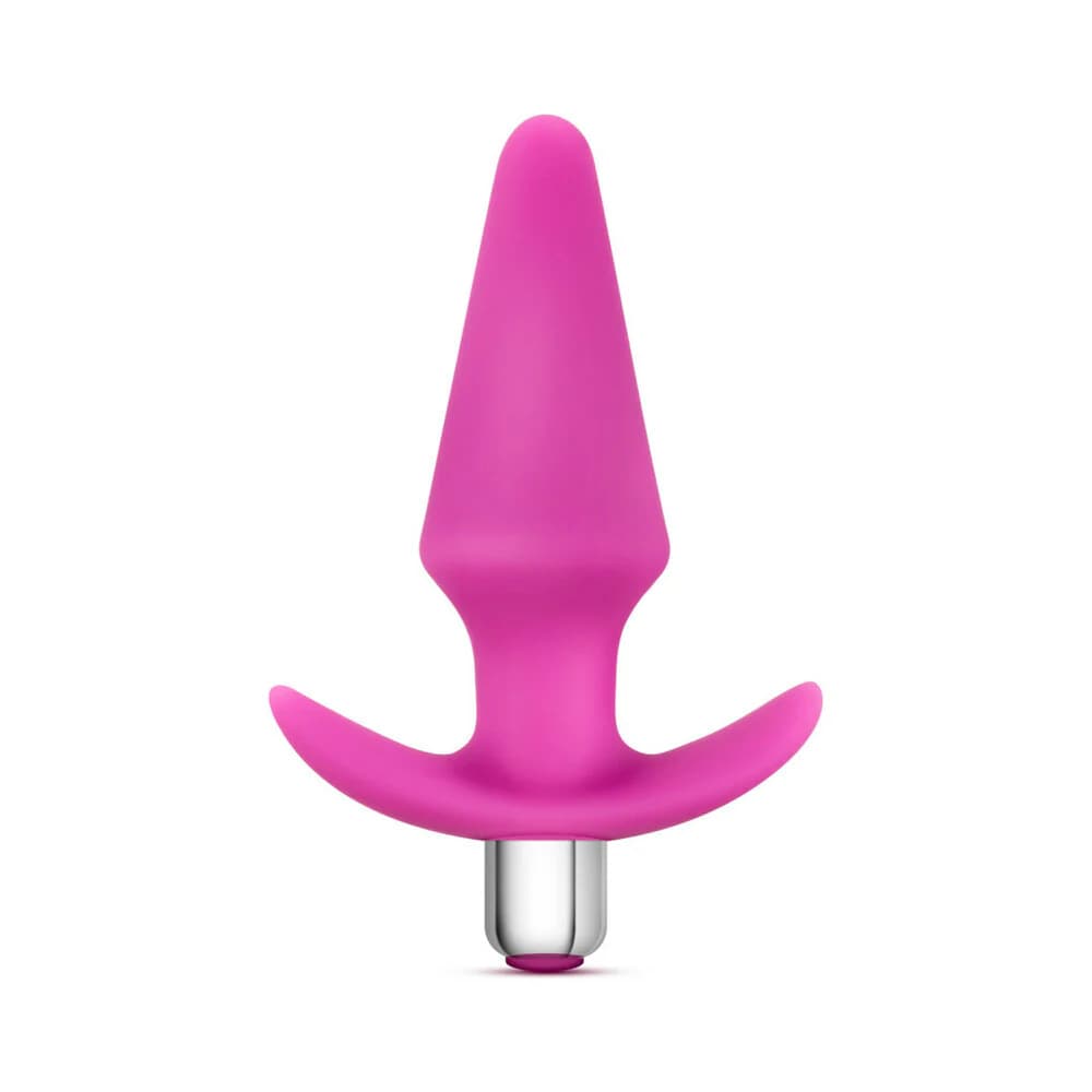 Luxe Discover Vibrating Silicone Anal Plug Pink thumbnail