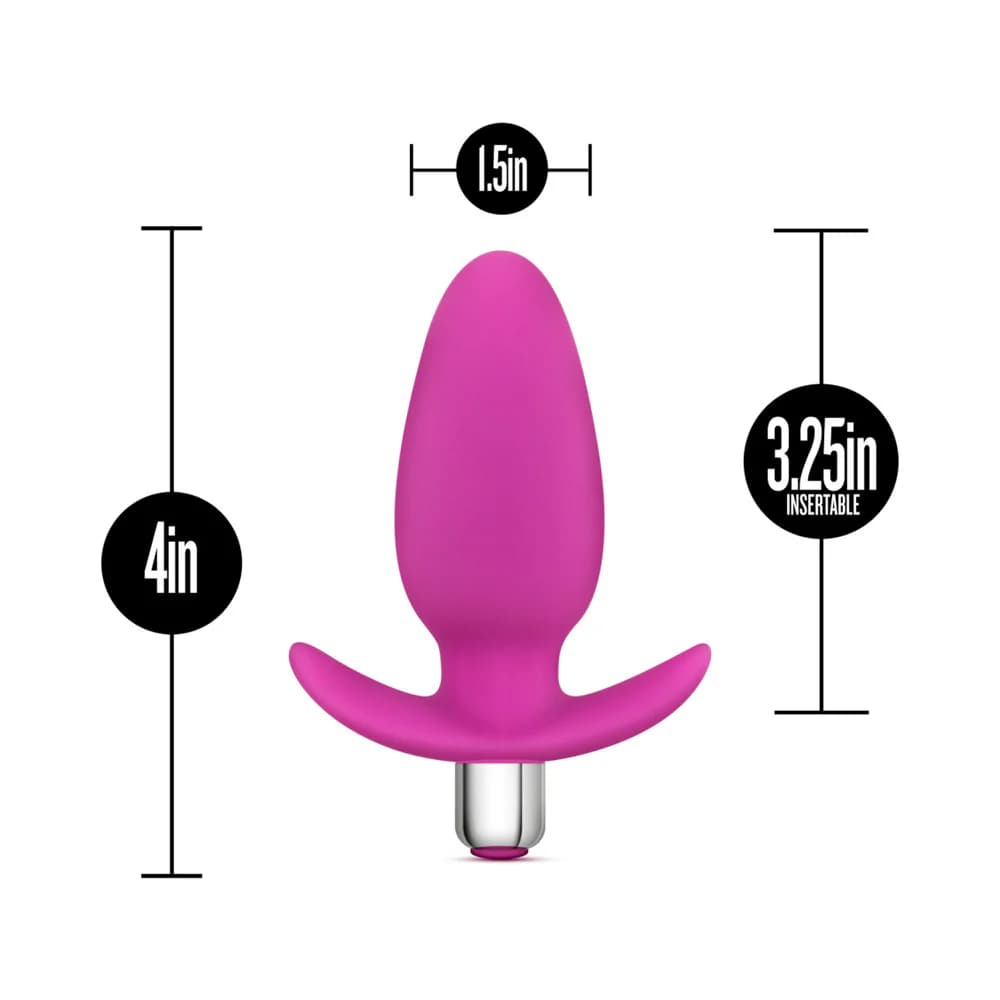 Luxe Little Thumper Vibrating Silicone Anal Plug Pink thumbnail
