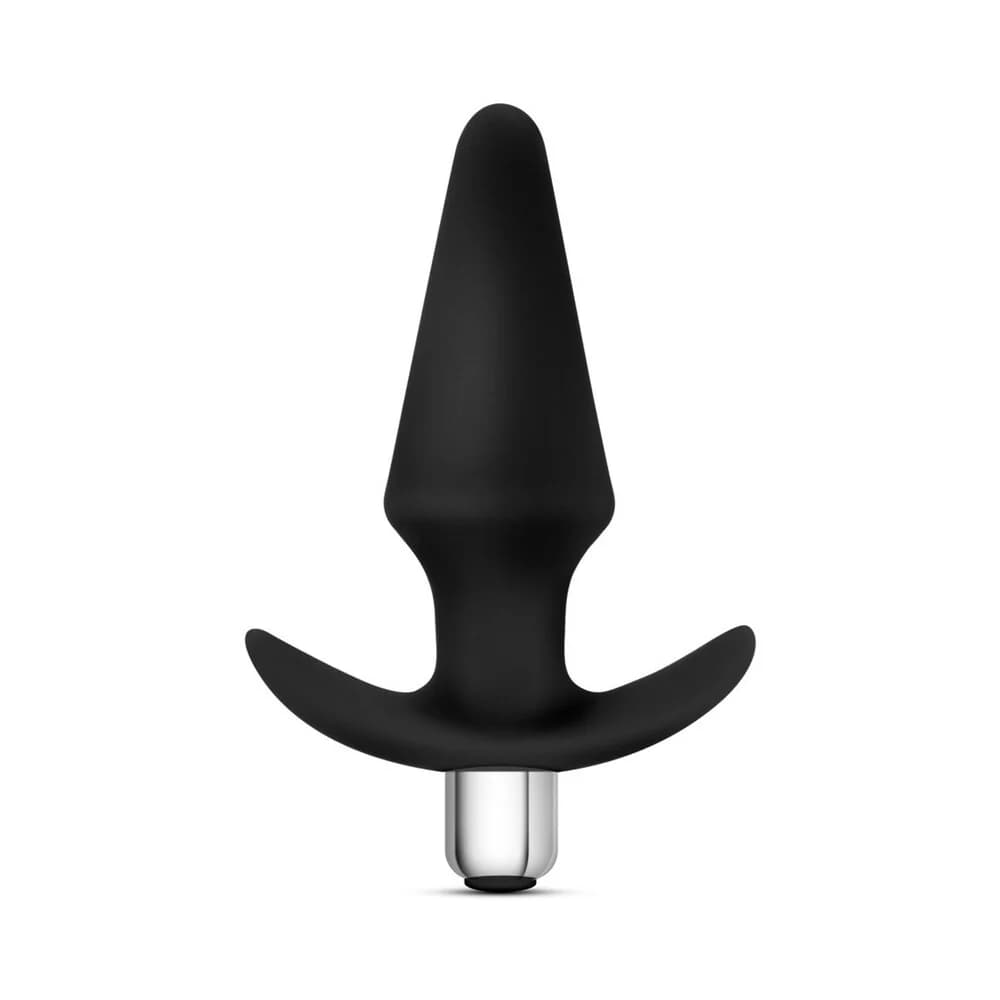 Luxe Discover Vibrating Silicone Anal Plug Black thumbnail
