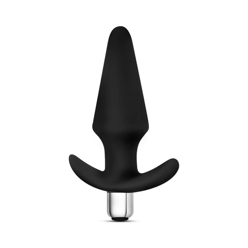 Luxe Discover Vibrating Silicone Anal Plug Black thumbnail