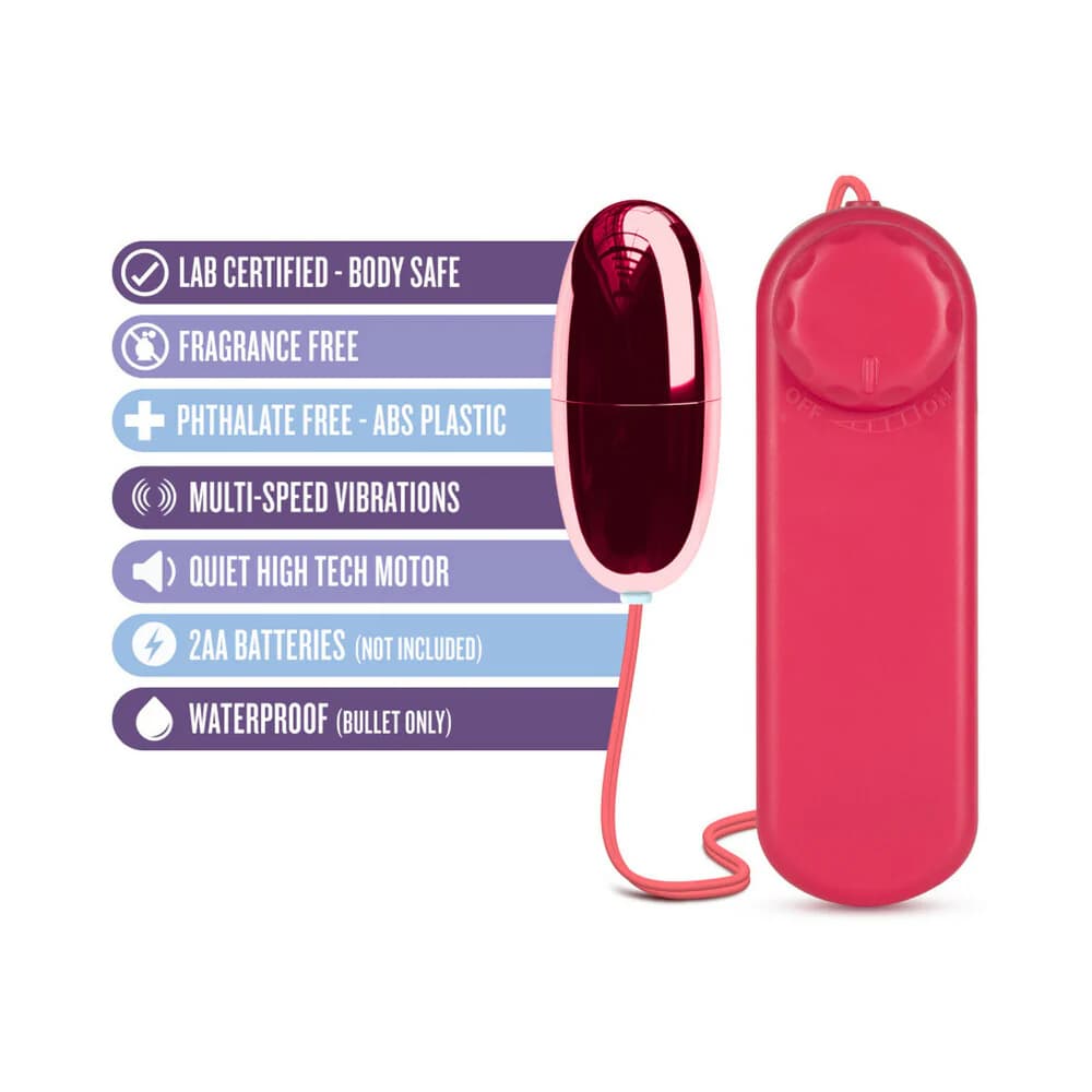 B Yours Power Bullet Remote-Controlled Egg Vibrator Cerise thumbnail