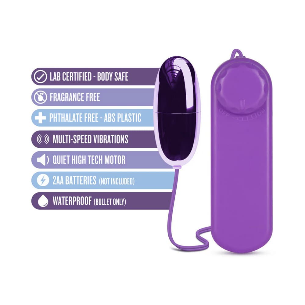 B Yours Power Bullet Remote-Controlled Egg Vibrator Purple thumbnail