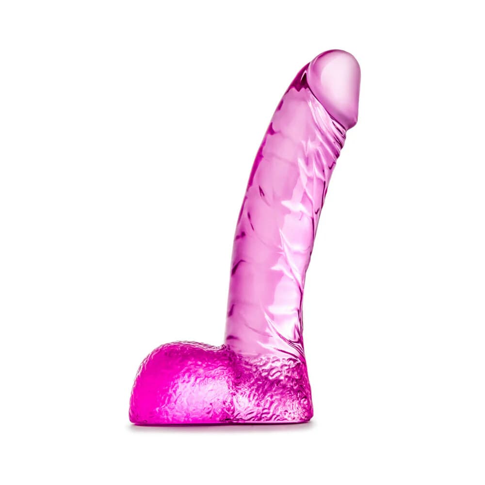 Naturally Yours Ding Dong Realistic 5.5 in. Dildo with Balls Pink thumbnail