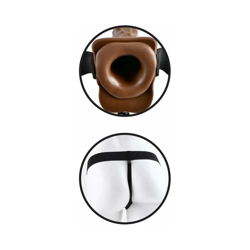 Fetish Fantasy Series 7 in. Hollow Strap-On with Balls Brown/Black thumbnail