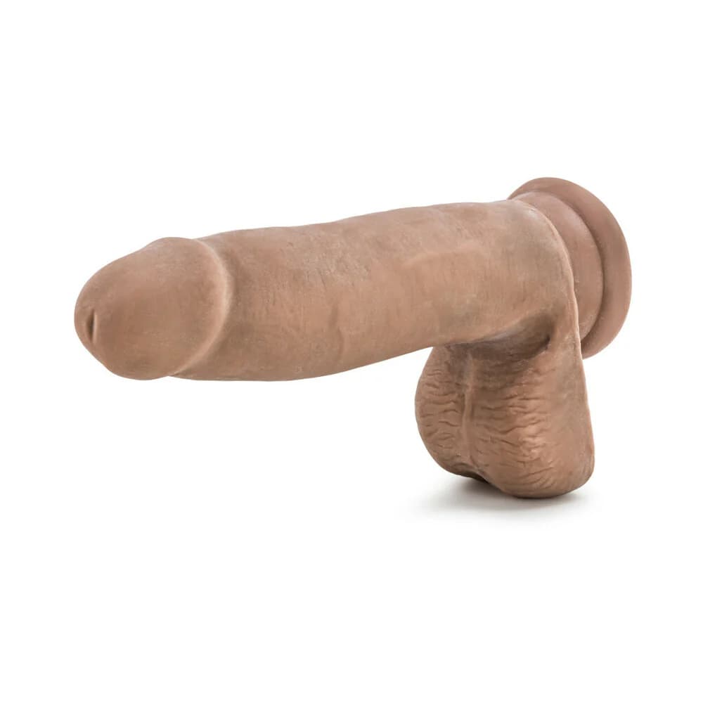 Au Naturel 7 in. Posable Dual Density Dildo with Balls Tan thumbnail