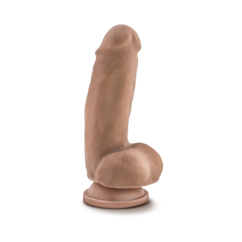 Au Naturel 7 in. Sensa Feel Fat Boy Posable Dual Density Dildo Tan thumbnail