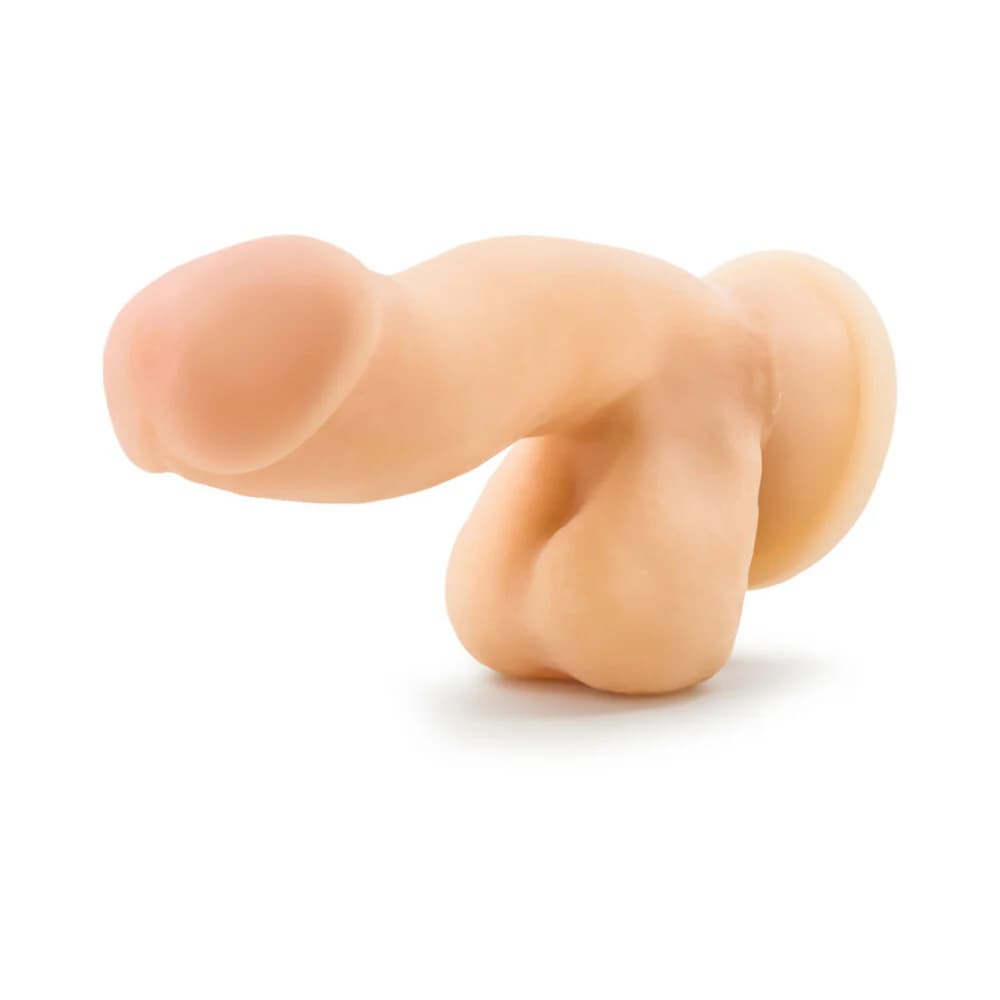 Au Naturel 6.5 in. Posable Dual Density Dildo with Balls Beige thumbnail