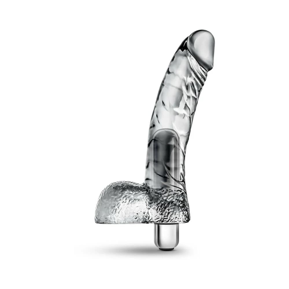 Naturally Yours Vibrating Ding Dong with Balls 6.5 in. Clear thumbnail