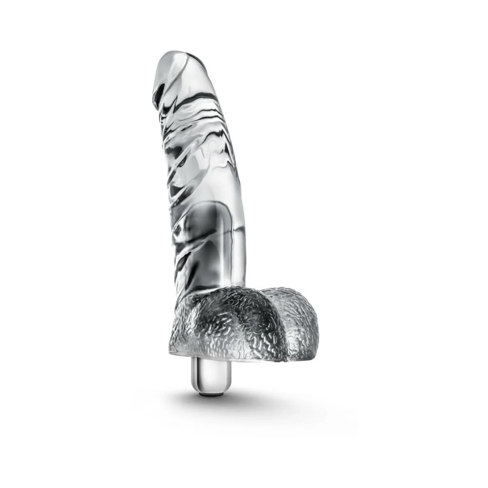 Naturally Yours Vibrating Ding Dong with Balls 6.5 in. Clear thumbnail