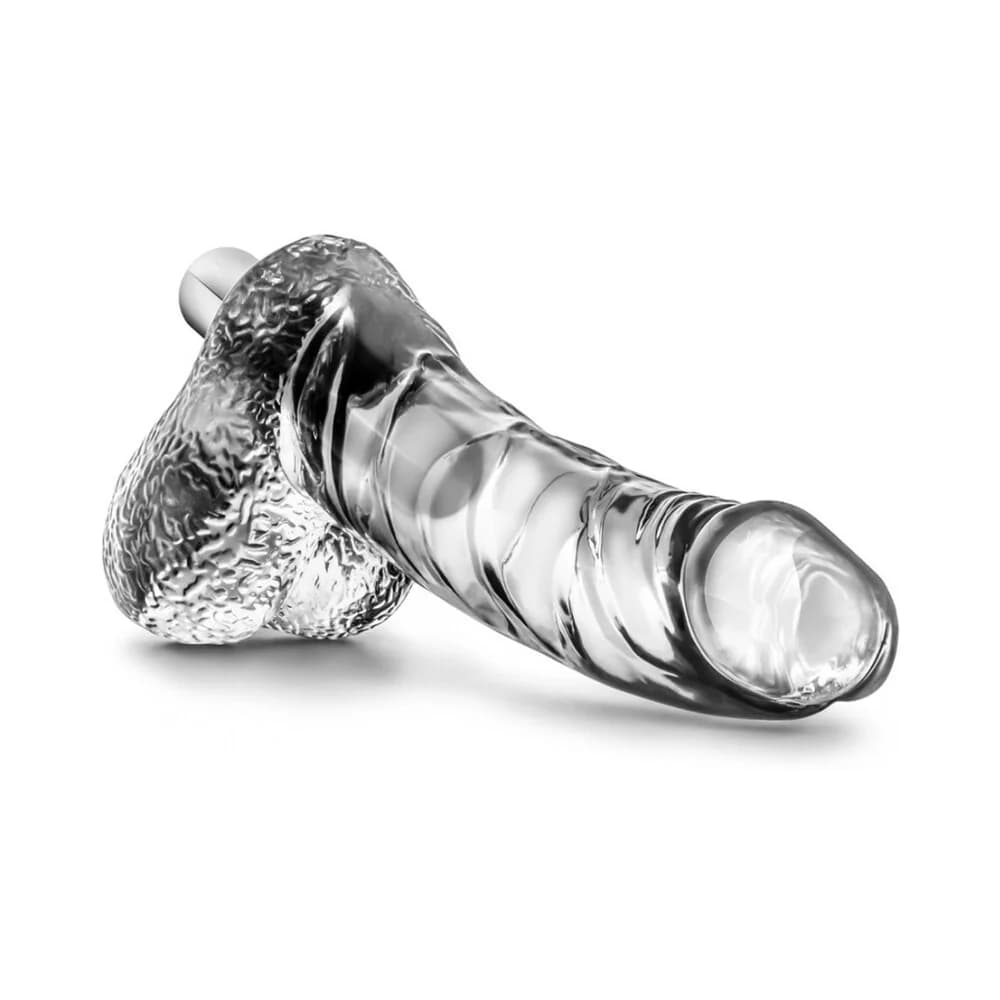 Naturally Yours Vibrating Ding Dong with Balls 6.5 in. Clear thumbnail