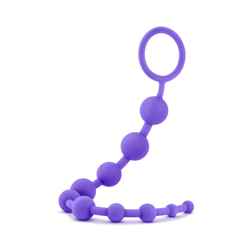 Luxe Silicone 10 Beads for Anal Play Purple thumbnail