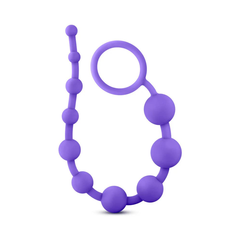 Luxe Silicone 10 Beads for Anal Play Purple thumbnail