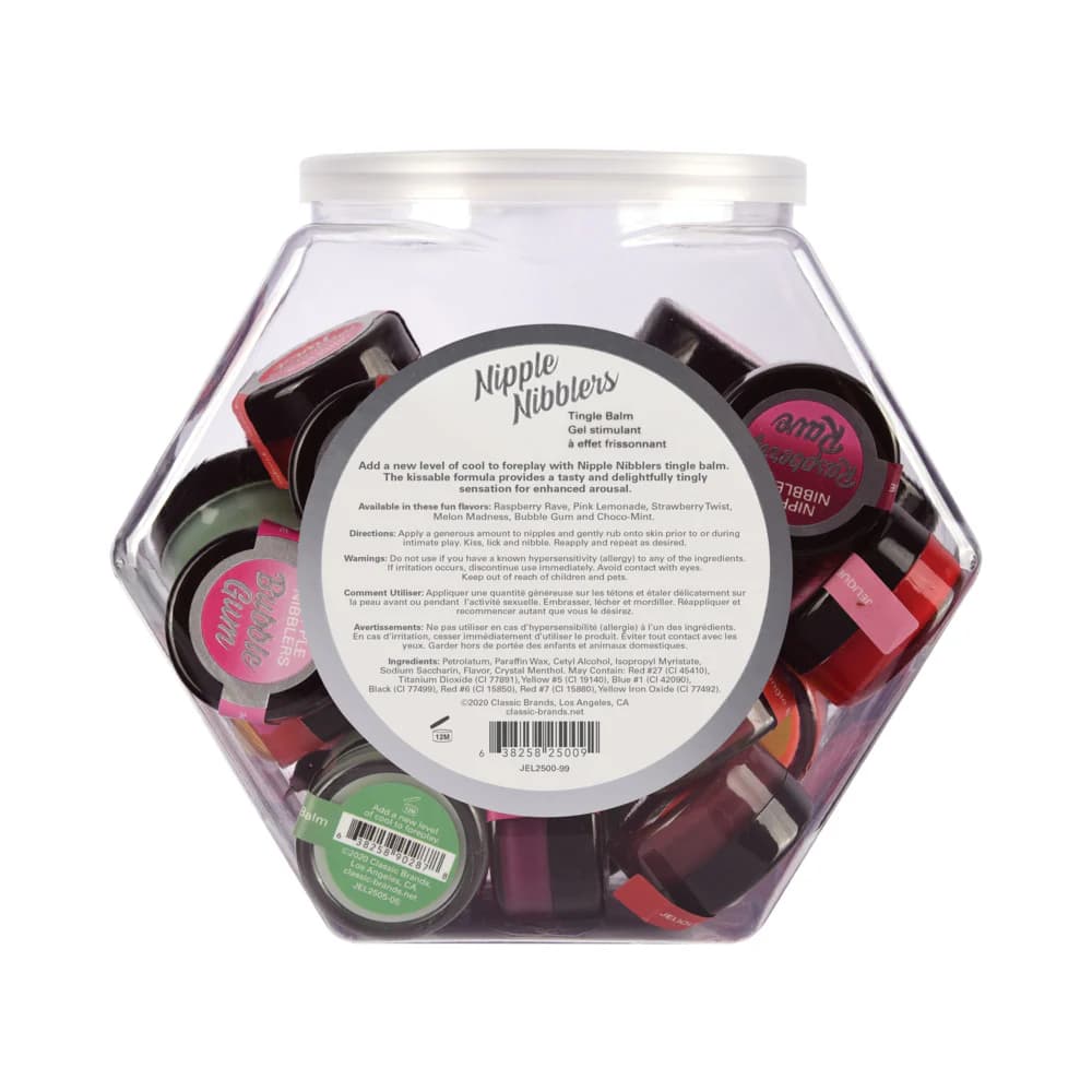 Jelique Nipple Nibbler Tingle Balm 3gr Asst. Flavors (36/Bowl) thumbnail