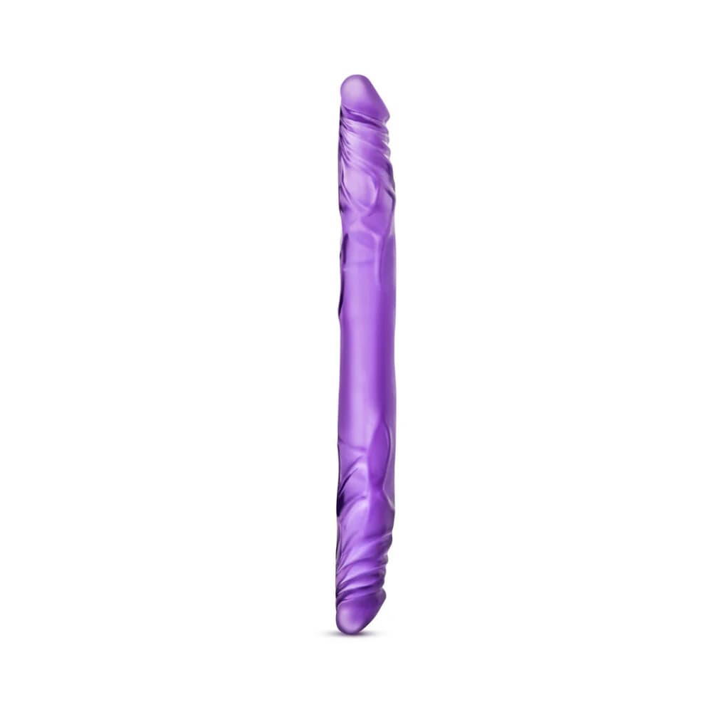 B Yours 14 in. Double Dildo Purple thumbnail