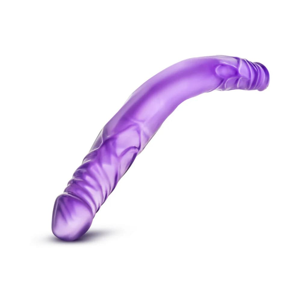 B Yours 14 in. Double Dildo Purple thumbnail