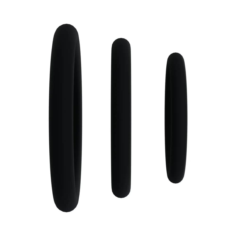 Rock Solid Black Gasket Silicone 3pc Set (.75in,1in,1.25in) thumbnail