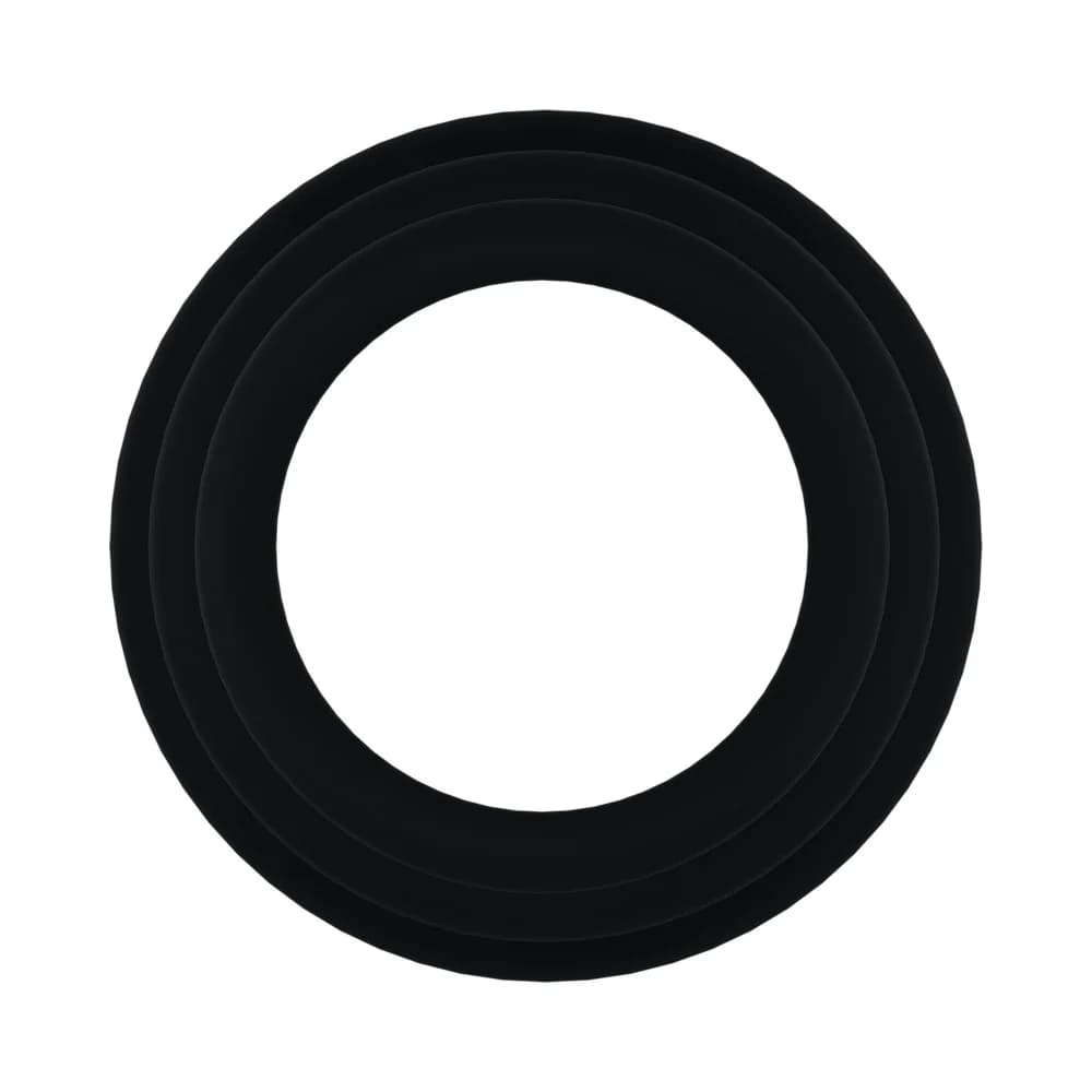 Rock Solid Black Gasket Silicone 3pc Set (.75in,1in,1.25in) thumbnail