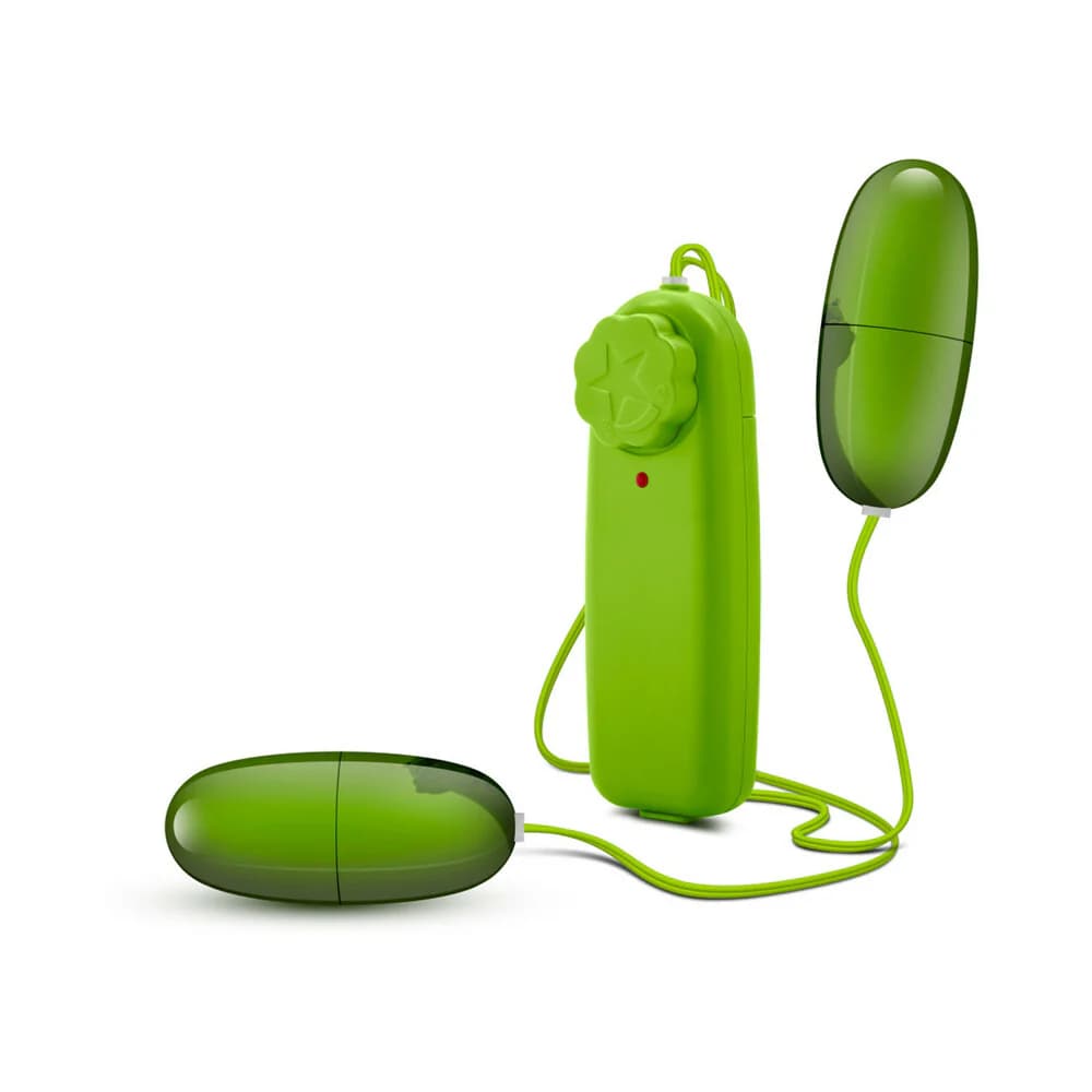 B Yours Double Pop Eggs Remote-Controlled Dual Bullet Vibrator Lime thumbnail