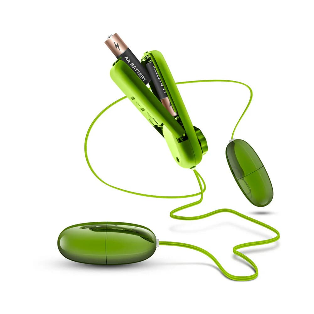B Yours Double Pop Eggs Remote-Controlled Dual Bullet Vibrator Lime thumbnail