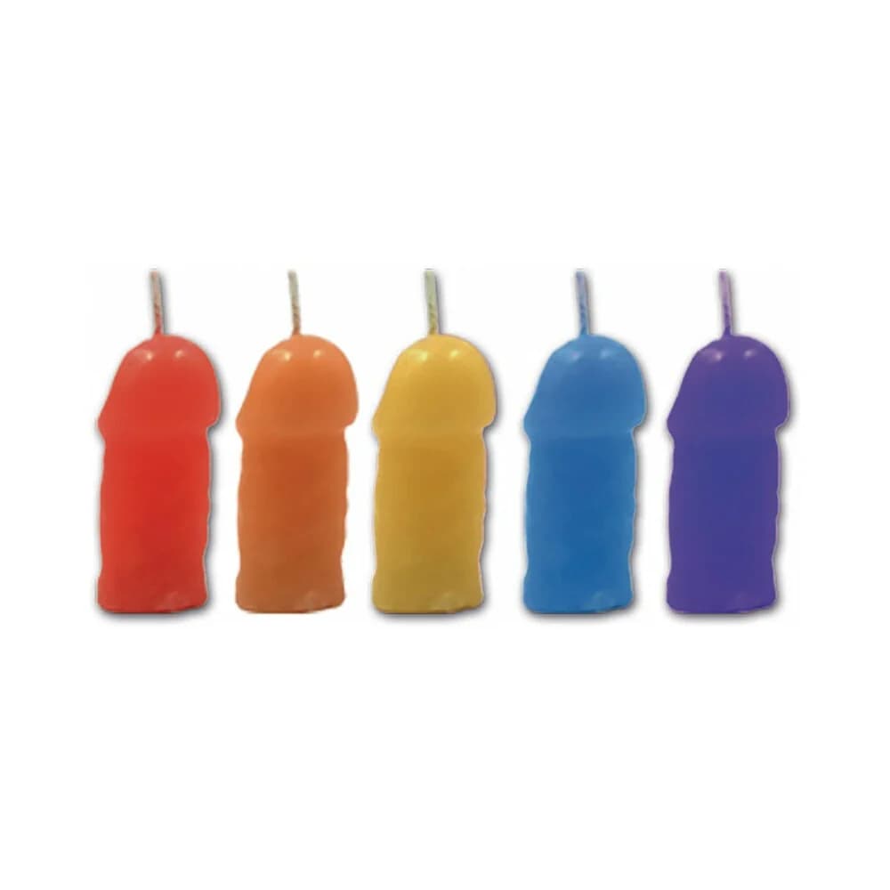 Pecker Party Candles Assorted Colors 5pk thumbnail