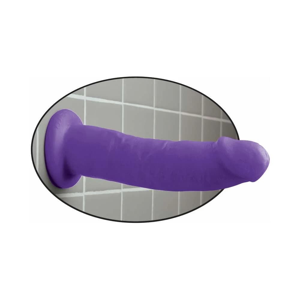 Dillio 9 in. Realistic Dildo With Suction Cup Purple thumbnail