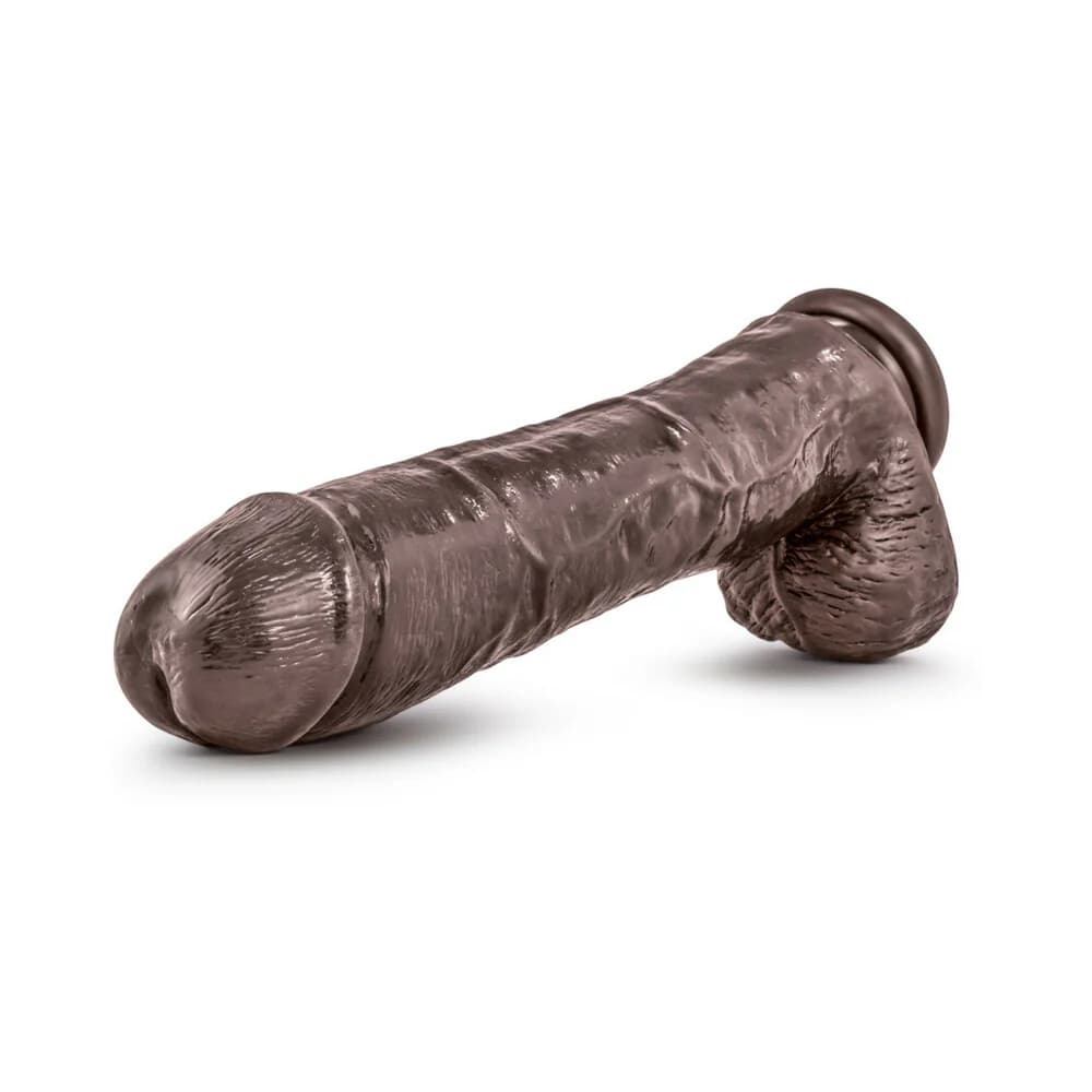 Dr. Skin Mr. Savage Realistic 11.5 in. Dildo with Balls Brown thumbnail