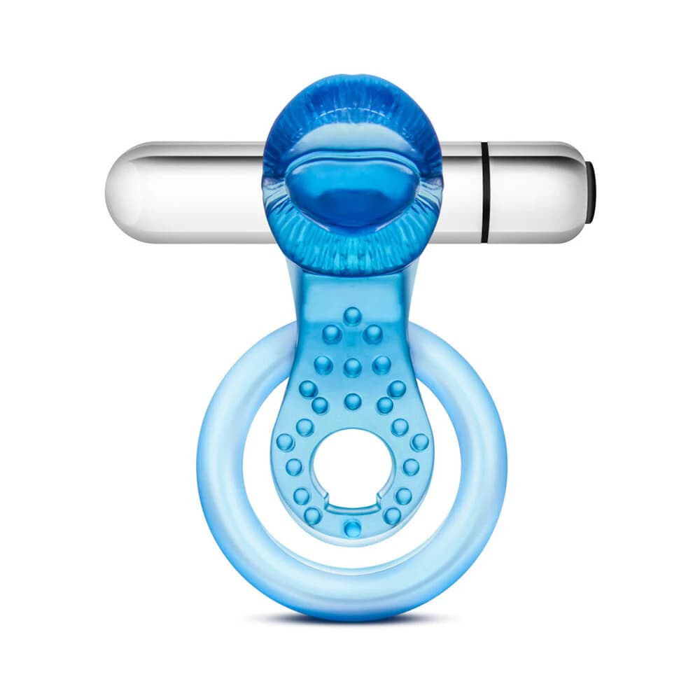 Stay Hard 10 Function Vibrating Tongue Ring Blue thumbnail