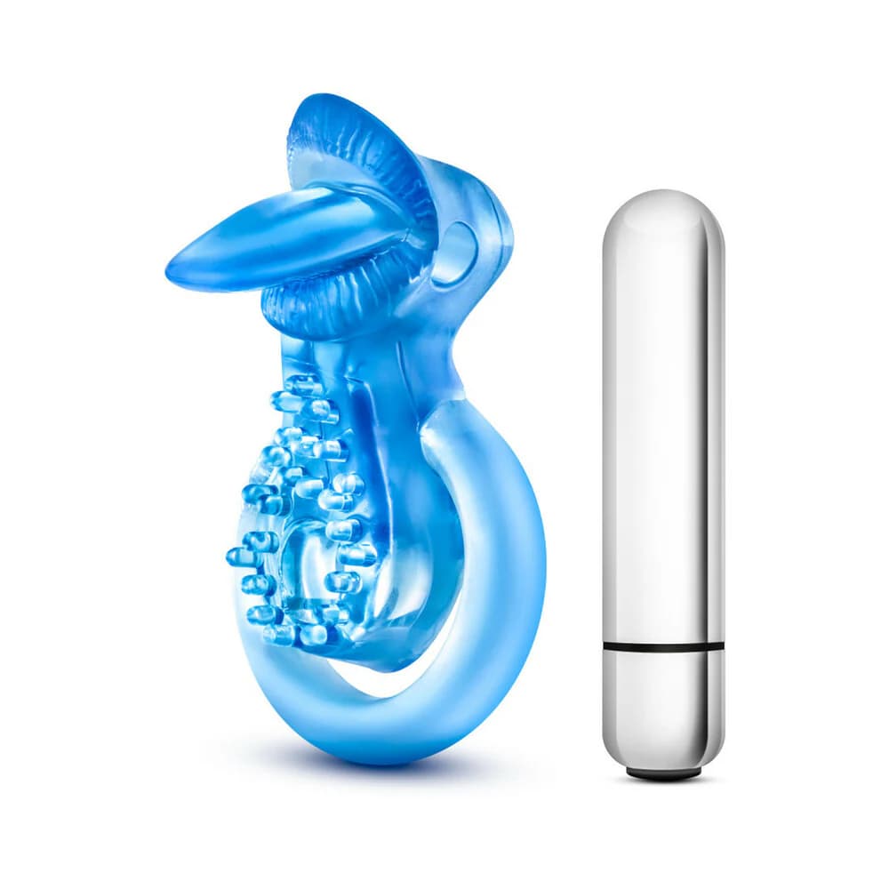 Stay Hard 10 Function Vibrating Tongue Ring Blue thumbnail