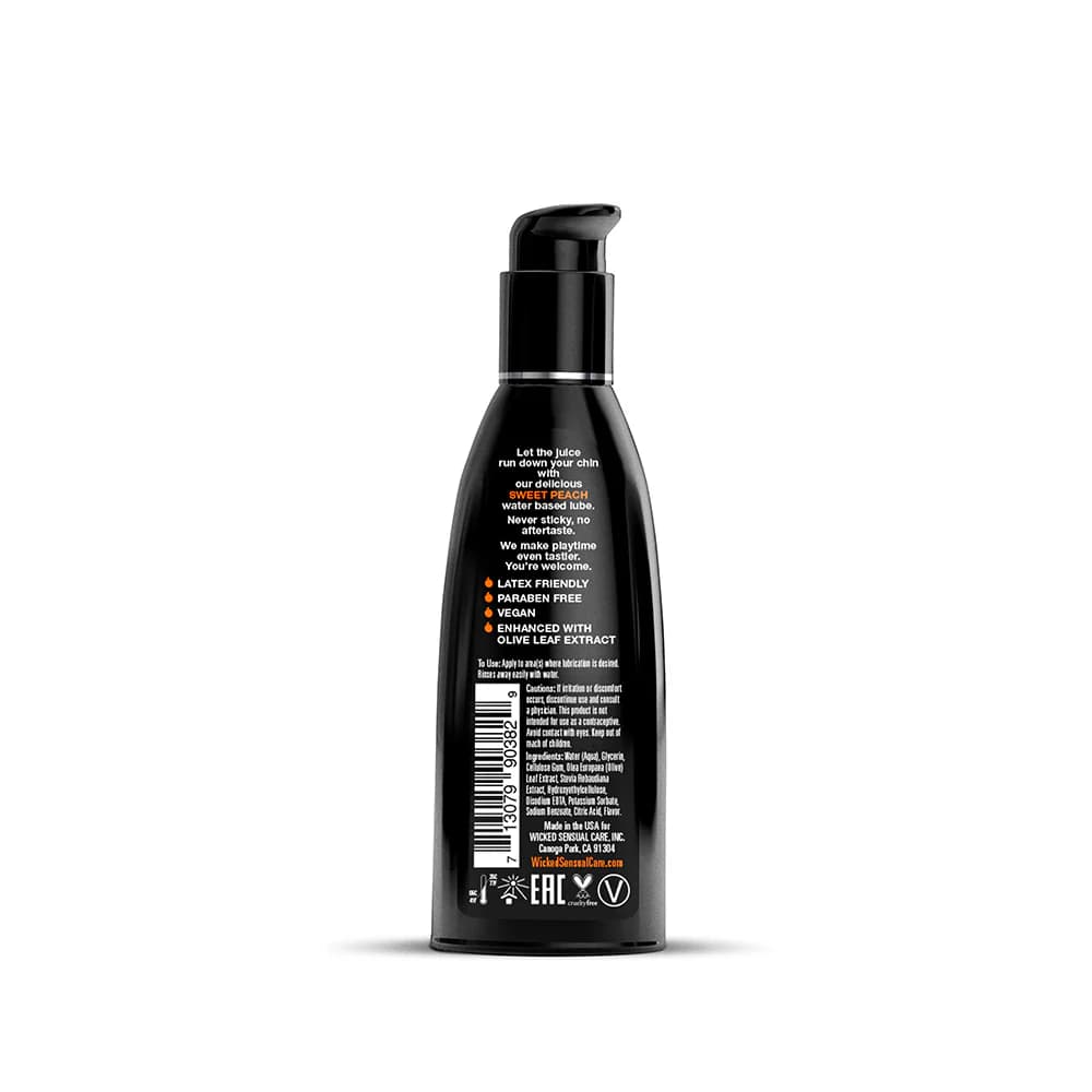 Wicked Aqua Sweet Peach Water-Based Lubricant 2 oz. thumbnail