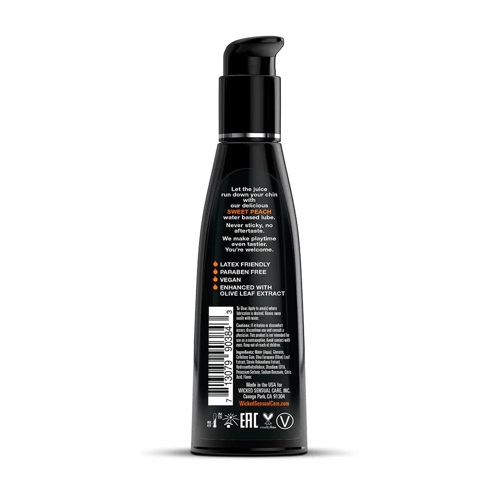 Wicked Aqua Sweet Peach Water-Based Lubricant 4 oz. thumbnail