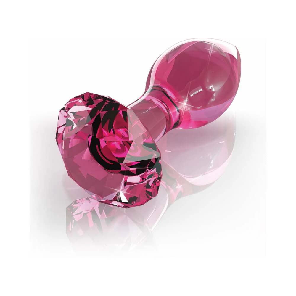 Icicles No. 79 Glass Anal Plug With Faceted Base Pink thumbnail
