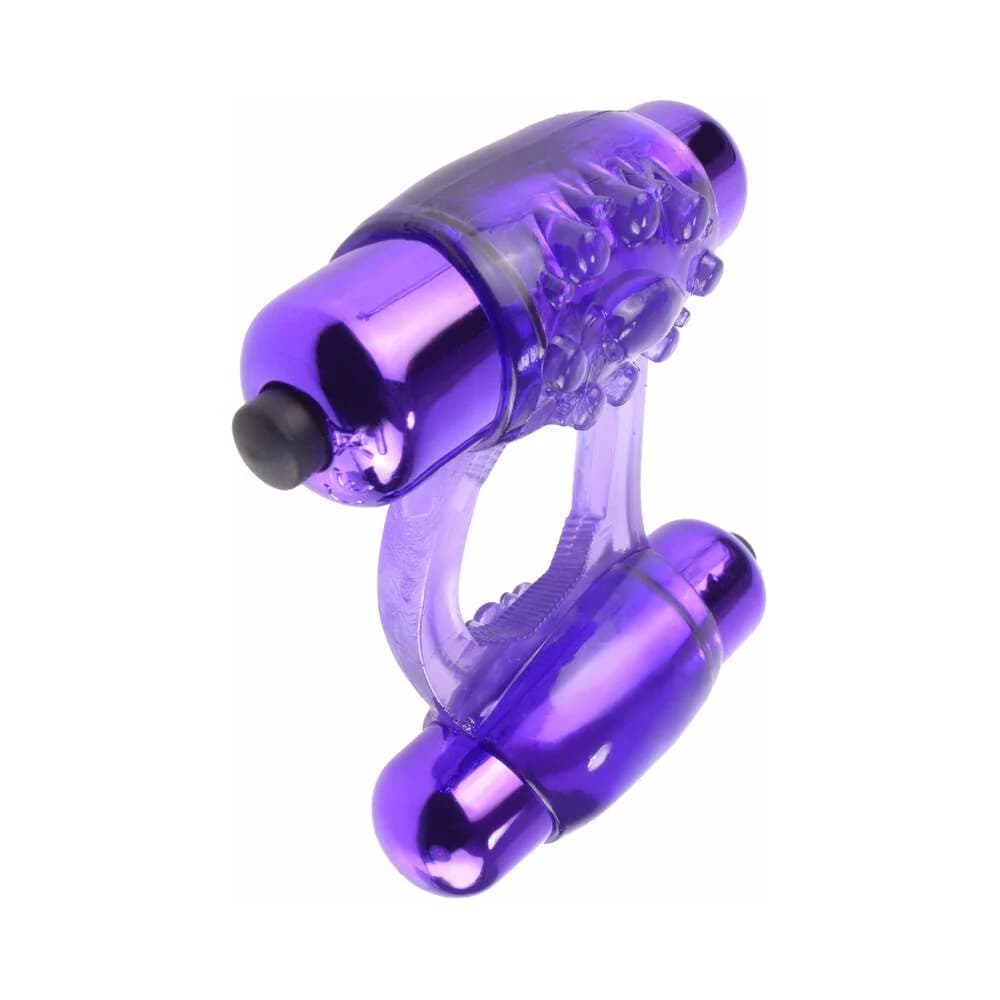 Fantasy C-Ringz Duo-Vibrating Super Ring With Dual Bullets Purple thumbnail