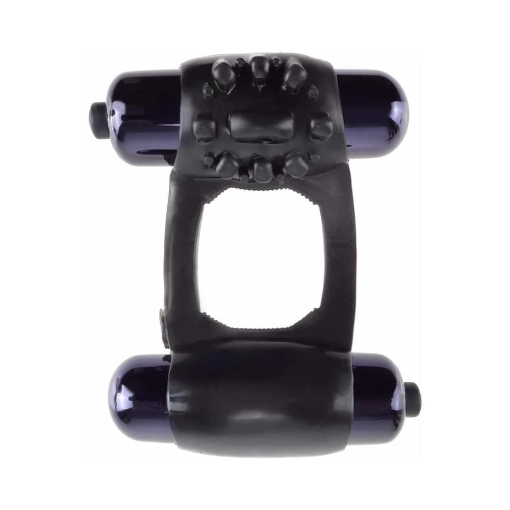 Fantasy C-Ringz Duo-Vibrating Super Ring With Dual Bullets Black thumbnail