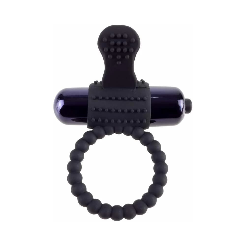 Fantasy C-Ringz Vibrating Silicone Super Ring With Bullet Black thumbnail
