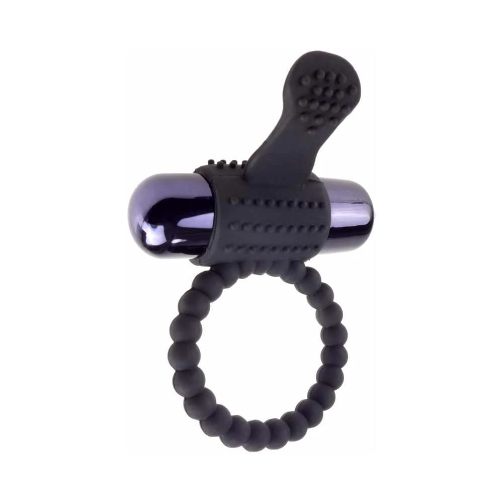 Fantasy C-Ringz Vibrating Silicone Super Ring With Bullet Black thumbnail
