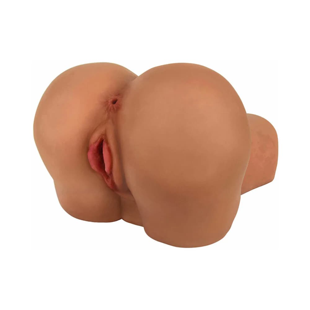 Curve Toys Mistress Perfect Fuck Tia Doggy Style Vibrating Dual Entry Masturbator Tan thumbnail