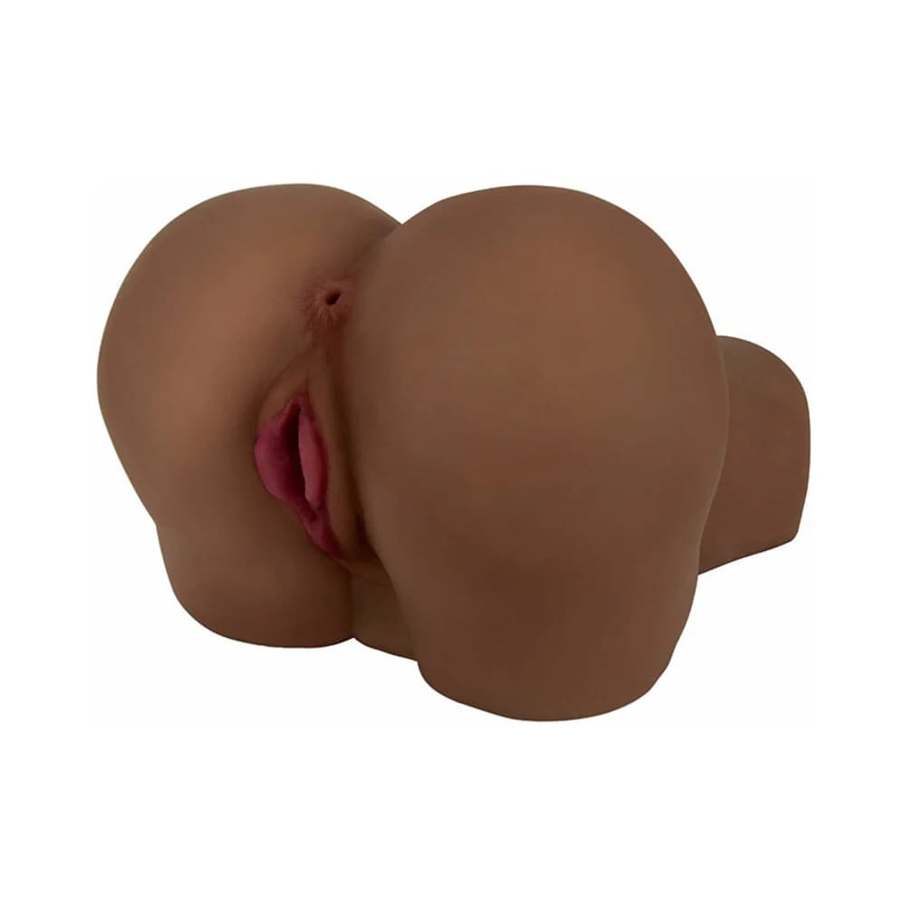Curve Toys Mistress Perfect Fuck Paris Doggy Style Vibrating Dual Entry Masturbator Brown thumbnail