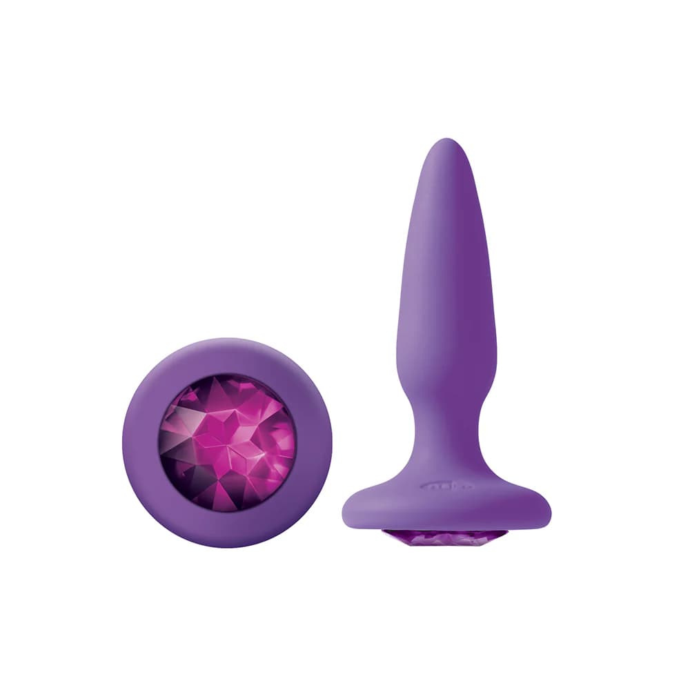 Glams Mini Anal Plug Purple Gem thumbnail