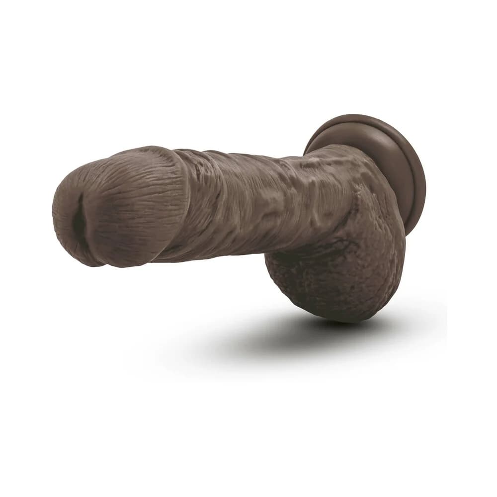 Au Naturel Big Billy 9 in. Posable Dual Density Dildo with Balls Brown thumbnail