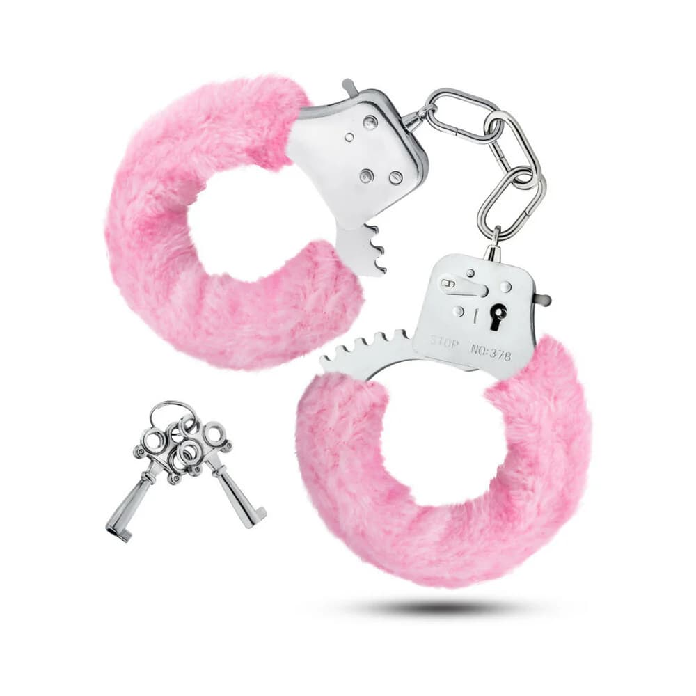 Temptasia Adjustable Faux Fur Cuffs Pink thumbnail