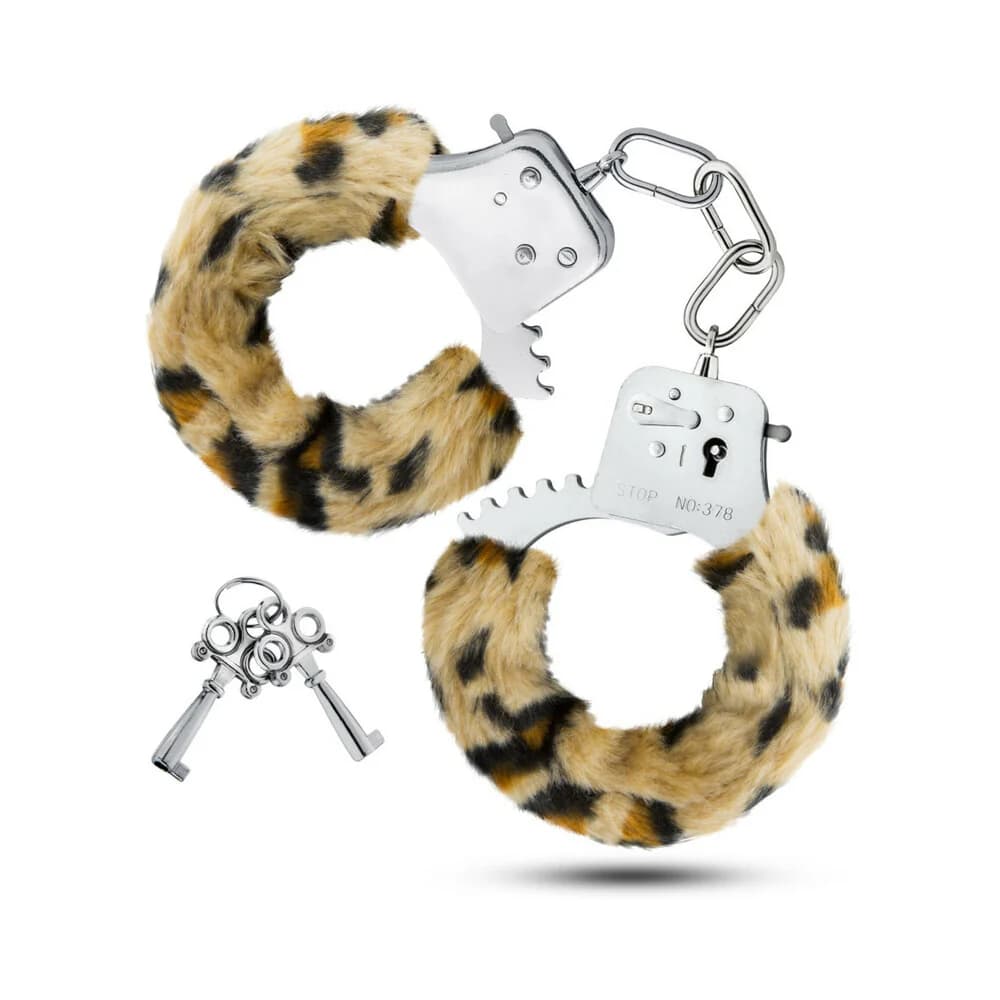 Temptasia Adjustable Faux Fur Cuffs Leopard thumbnail