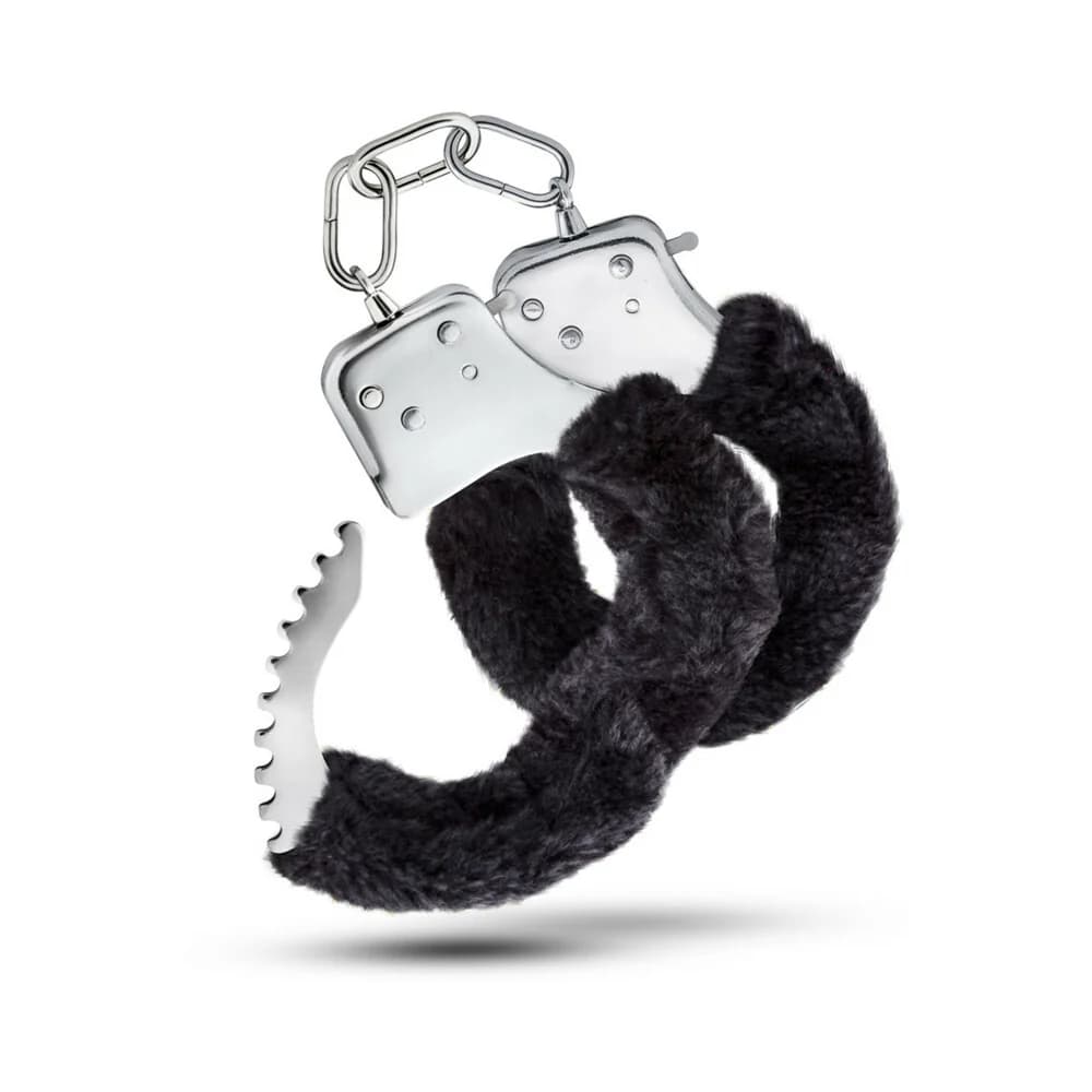 Temptasia Adjustable Faux Fur Cuffs Black thumbnail