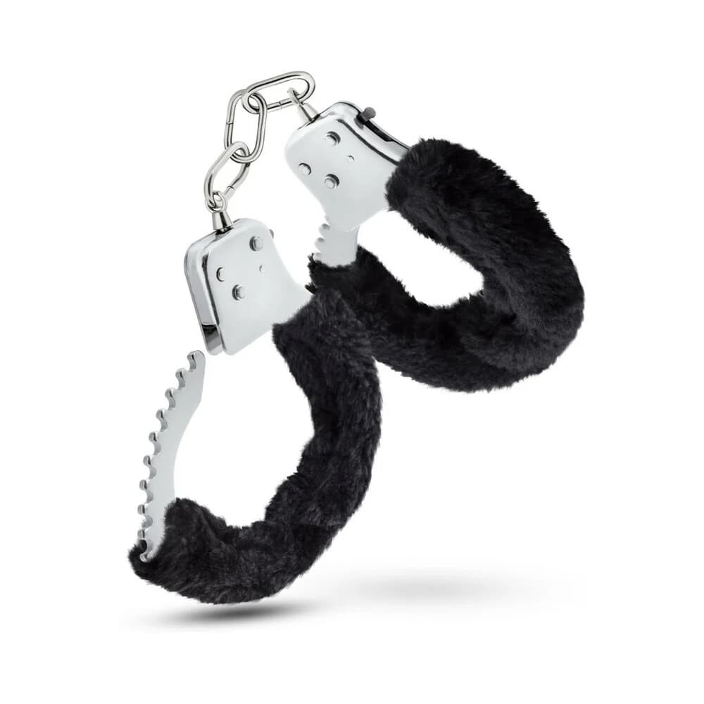 Temptasia Adjustable Faux Fur Cuffs Black thumbnail
